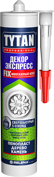 Декор Экспресс клей монтажный 210 мл белый ТИТАН 02306 (12)  (Т580)