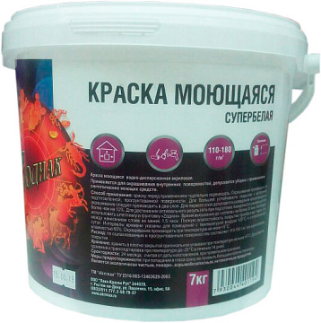 Краска моющая 7кг Зодиак