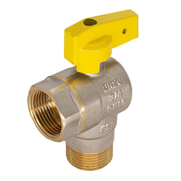 Кран шар. для газа угловой 3/4" г/ш бабочка СТМ ГАЗ