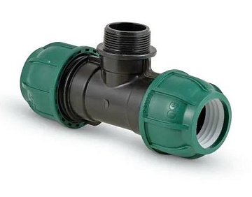 Тройник с наружной резьбой ПНД 25*3/4 POELSAN