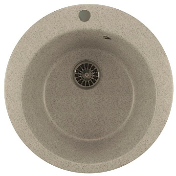 Мойка из искусственного мрамора MIXLINE ML-GM13 D495 мм, БЕЖЕВЫЙ (328)