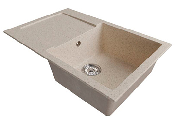 Мойка из искусственного мрамора MIXLINE ML-GM31 с крылом 770*500*190 БЕЖЕВЫЙ (328)