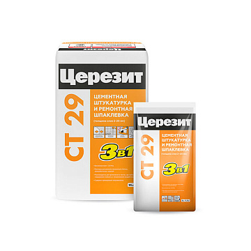 Штукатурка и ремонтная шпаклевка 25кг CT29 Ceresit