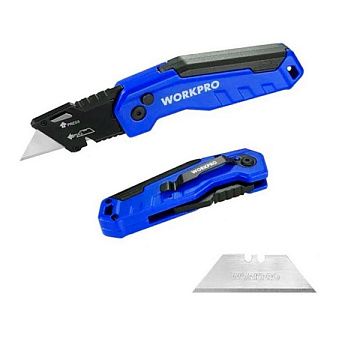 Нож строительный складной WorkPro WP211025
