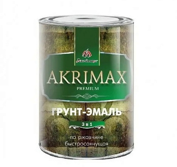 Грунт-эмаль 3в1 глянцевая «AKRIMAX-РREMIUM» 0,8кг  желтая