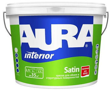 Краска Satin для обоев 2,7кг AURA/временно не заказываем