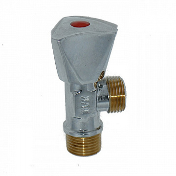 Кран металлокерамика угловой 1/2"х1/2" ХРОМ (10315)