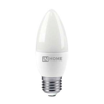 Лампа с/д IN HOME LED-СВЕЧА-VC 6Вт 230В E27 6500К 480Лм