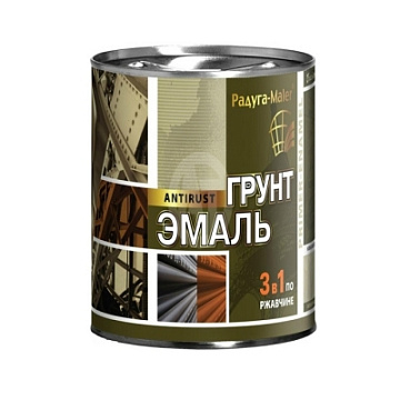 Грунт-эмаль по ржавчине Желтая 0,9кг Радуга Малер