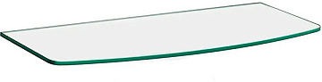 Полка стекл. фигур. прозр. 60x25x0.6см LCU625
