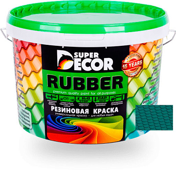 Краска резиновая SUPER DECOR №14 изумруд 3 кг