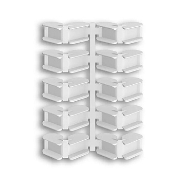 Соединители угловые для плинтуса Идеал Дюра Белый Матовый 001 (комплект из 10 шт)