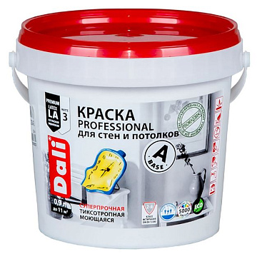 Краска DALI Professional 3 (глубокоматовая) акрил. д/стен и потолков 0,9 л