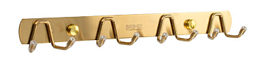 Крючок на планке 8шт BRIMIX матовое золото (5834)