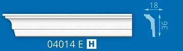 Плинтус потолочный Формат 04014Е