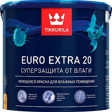 Краска EURO-20 С 2,7л TIKKURILA (Машинная колеровка)