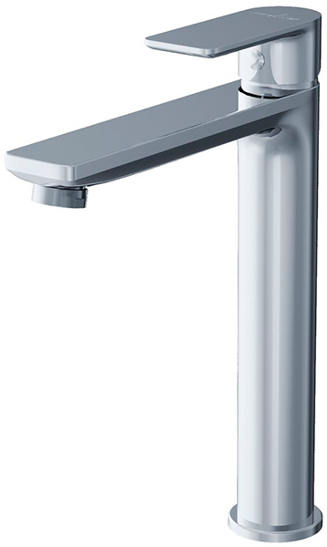 Смеситель ЛАТУНЬ для умывальника 35k MIXLINE ML26-042 "Life" высокий излив