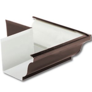 Угол желоба наружный 120*86 (ПЭ-01-8017-0,5) Коричневый