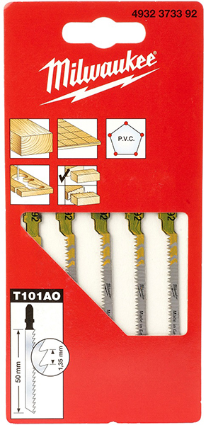 Пилочки для лобзика T101AO 5шт Milwaukee 4932373392
