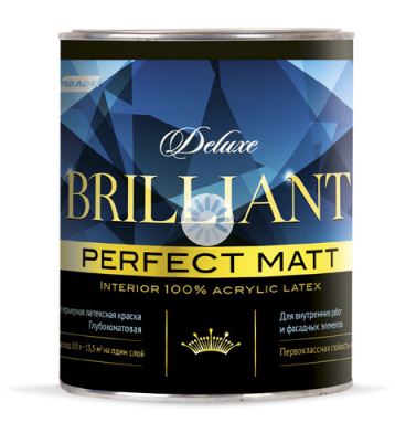 Краска интерьерная PARADE DELUXE Brilliant perfect matt БАЗА А 0,9л !!!остаток не больше 10 банок!