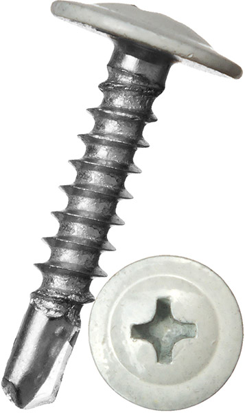 4.2х25 Саморез с прессшайбой сверло RAL9003 белый (500)