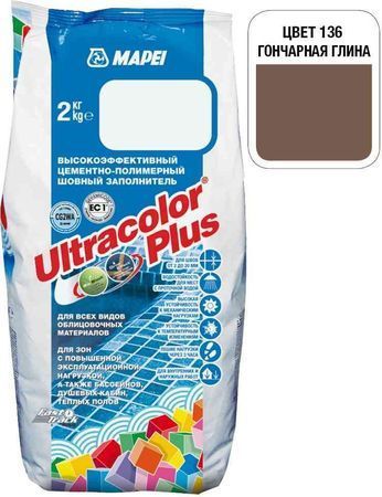 Затирка ULTRACOLOR PLUS №136 гончарная глина 2кг