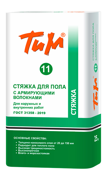 Стяжка для пола с армирующими волокнами №11 ТиМ 25кг (48)/БРАК
