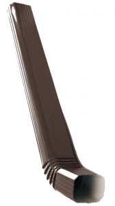 Труба водосточная 76*102*3000 с коленом (ПЭ-01-8017-0,5) Коричневая