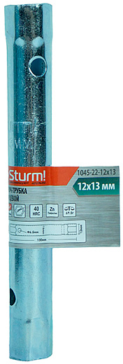 Ключ-трубка торцевой 12х13мм Sturm! 1045-22-12x13