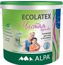 Краска ECOLATEX 9л высокоукрывающая, моющаяся/выведен из ассортимента