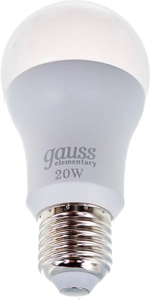 Лампа с/д Gauss Elementary A60 20W E27 6500K