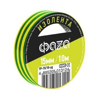 Изолента Изолента ФАZА TP-1510 (желт./зел.)