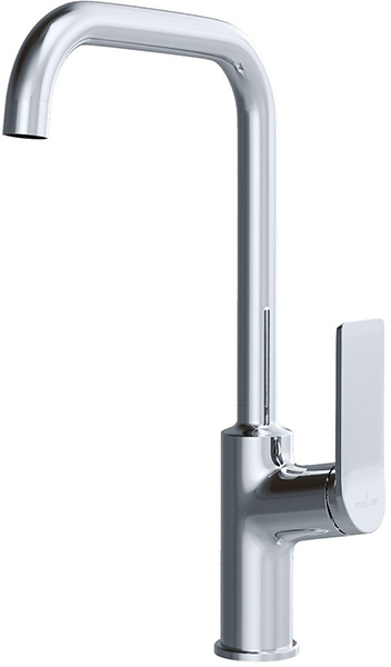 Смеситель ЛАТУНЬ MIXLINE МЛ24 для кухни 35k ML24-032 "Unito" высокий излив боковая ручка