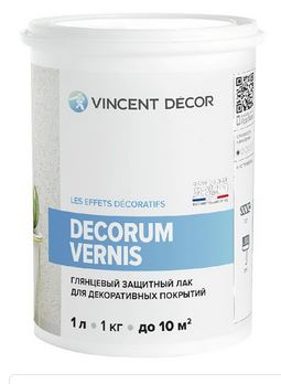 Лак защитный глянцевый 1л Decorum Vernis Vincent Decor