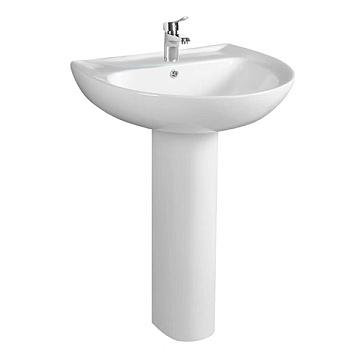 Раковина с пьедесталом BESILE 52*43 с отверстием (F-2180)