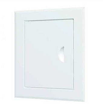 Лючок пластиковый Л1010Р  нажимной 122х122 с фланцем 98х98