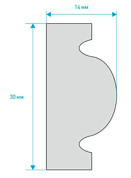Интерьерный багет 157-53 Ew (30*12) 2,4м
