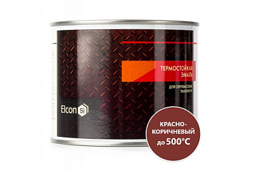 ELCON Эмаль термостойкая красно-коричневая 500 градусов 0,8кг