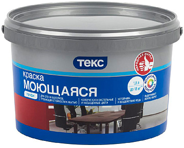 Краска В/Э ТЕКС моющаяся ПРОФИ 1,8л (2,6кг)