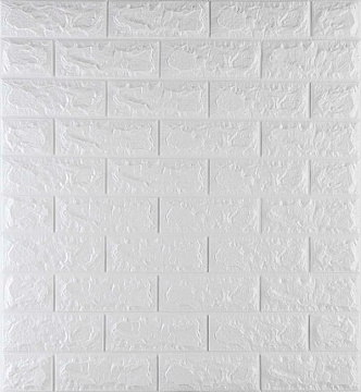 Панель вспененный  ПЭ "Белый кирпич" 700 х 770 мм