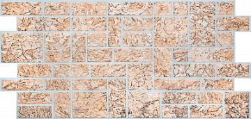 Листовая панель ПВХ Камень пиленный желтый  №9-ж (уп.- 30 шт.)