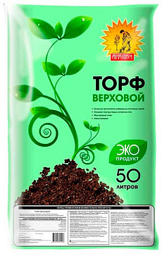Торф 50л кислый верховой Агроном
