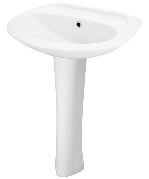 Раковина с пьедесталом SANTEK БРИЗ 55 без отверстия (1WH110457 1WH110595)