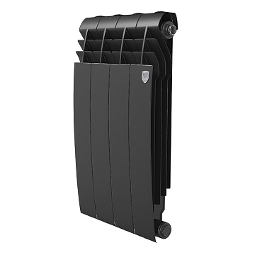 Радиатор биметаллический Royal Thermo "Biliner"  500/80/4 Noir Sable (Черный)