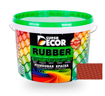 Краска резиновая SUPER DECOR №18 кирпич  12 кг