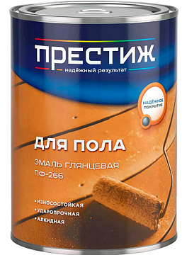 Эмаль для пола акриловая коричневая 0,9 кг Престиж (14)