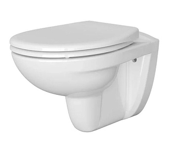 Унитаз подвесной Eco БЕЗОБОДКОВЫЙ сиденье полипропилен 7855N003-7146