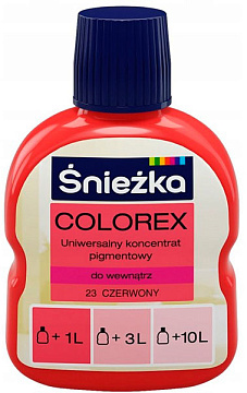 Снежка Colorex №23 универсальный пигментный концентрат красный 100 мл (1/20)