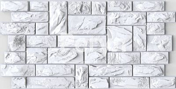 Листовая панель ПВХ Пиленый настоящий белый