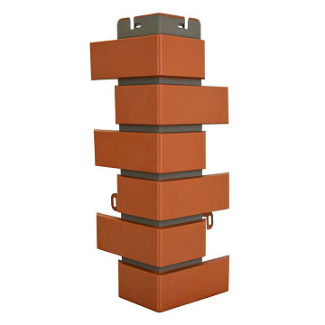 Угол наружный к фасадной панели Кирпич Клинкерный Красный Альта Профиль